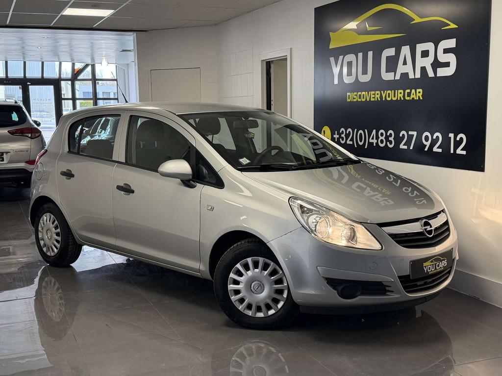 Opel Corsa 1.2i Cosmo 1 jaar Garantie, Auto's, Stof, Gebruikt, Zwart, 4 cilinders