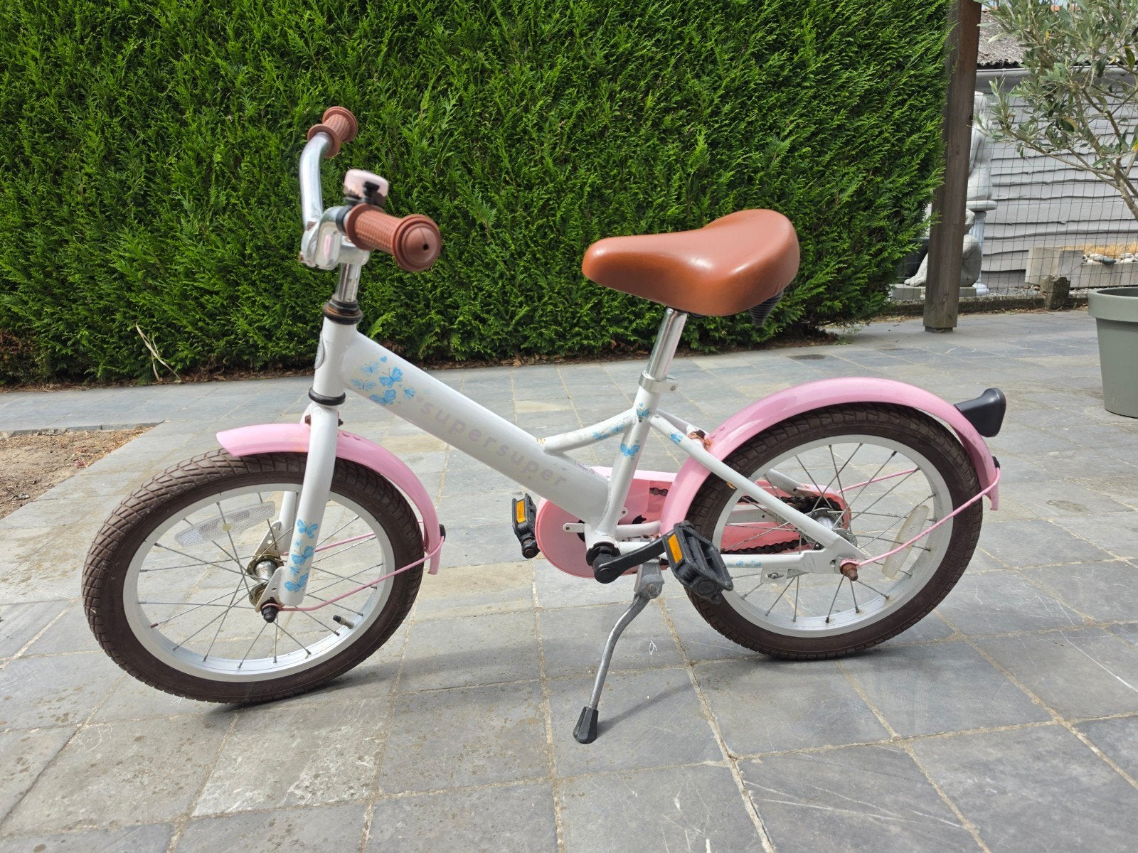 meisjesfiets 16inch, Ophalen, Gebruikt, Zijwieltjes
