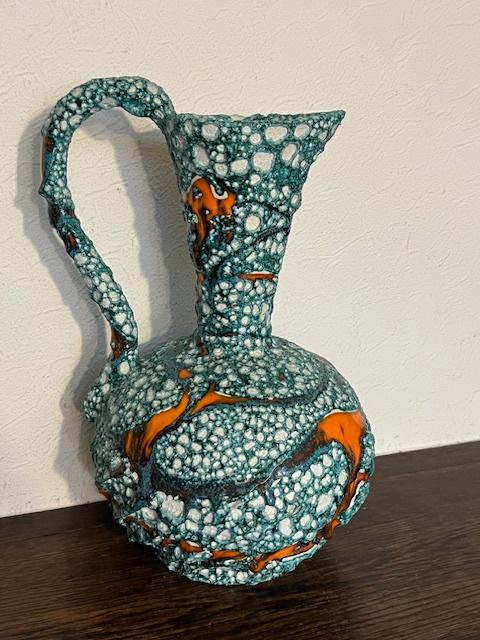 Vase Fat Lava Vintage Vallauris Années 1950, Enlèvement