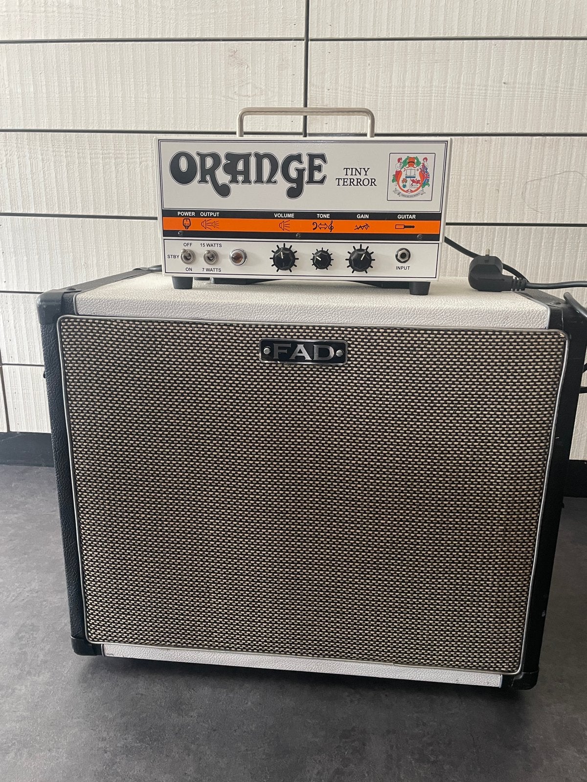 Orange tiny terror + FAD cab met greenback speaker, Muziek en Instrumenten, Ophalen, Gebruikt, Gitaar, Minder dan 50 watt
