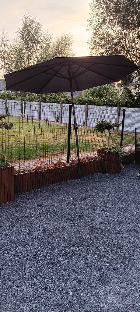 Parasol met ledverlichting  - (zonder voet), Ophalen, Gebruikt, Verstelbaar, 2 tot 3 meter
