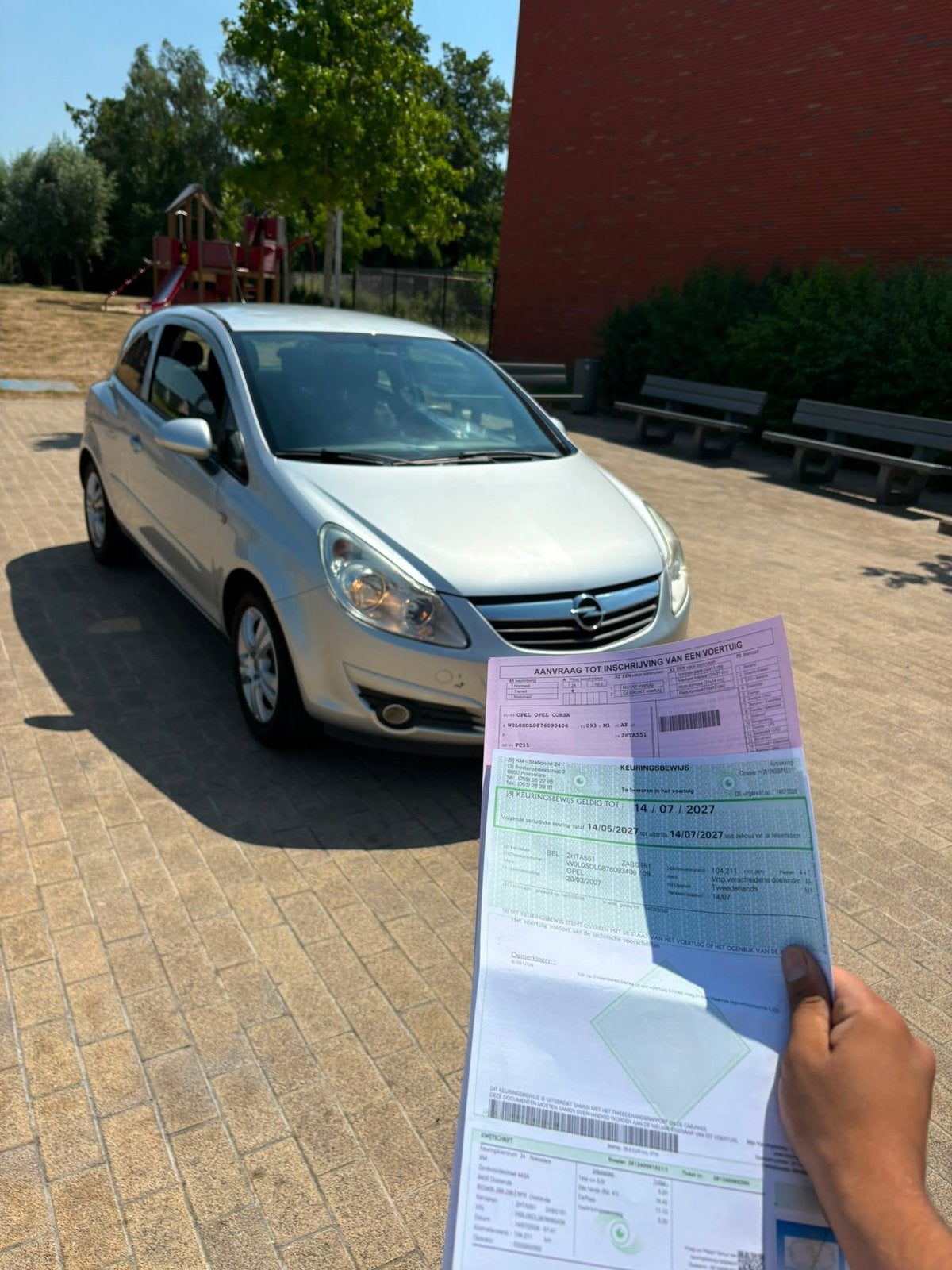 Ik verkoop Opel Corsa.Met keuring  1.4 benzine km 100.000, Auto's, Bedrijf, Airconditioning, Corsa, Te koop