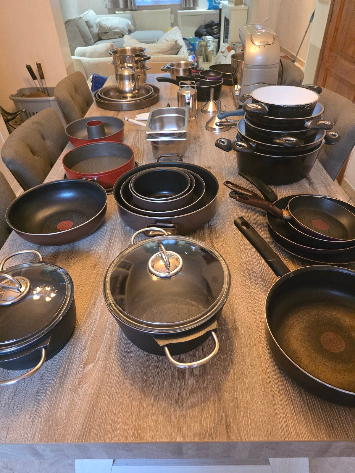 Lot de poêles et casseroles, Huis en Inrichting, Ophalen, Gebruikt, Gietijzer, Pannenset