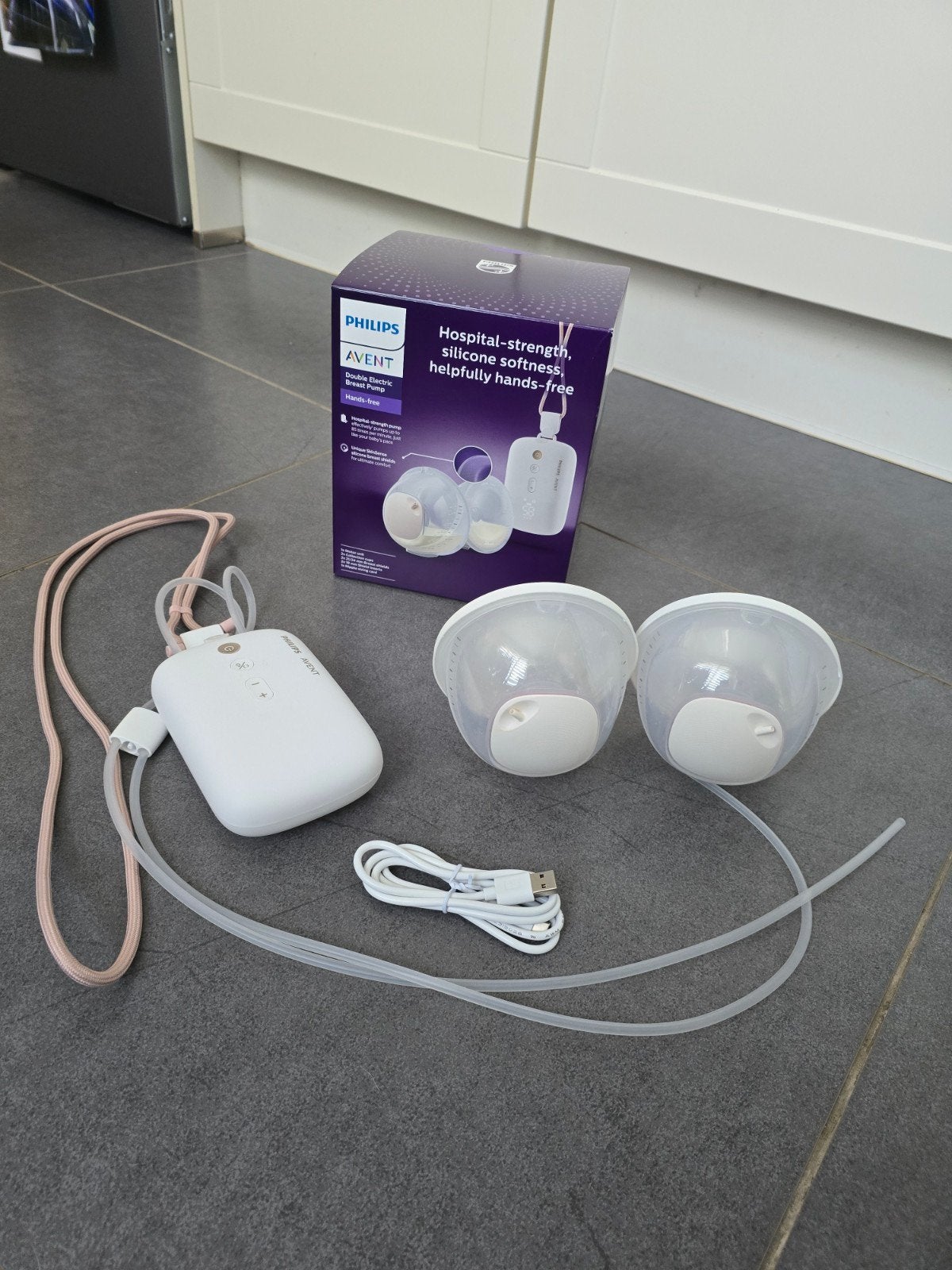 philips avent dubbele borstkolf, Kinderen en Baby's, Babyvoeding en Toebehoren, Borstkolf, Zo goed als nieuw, Draagbaar, Philips Avent