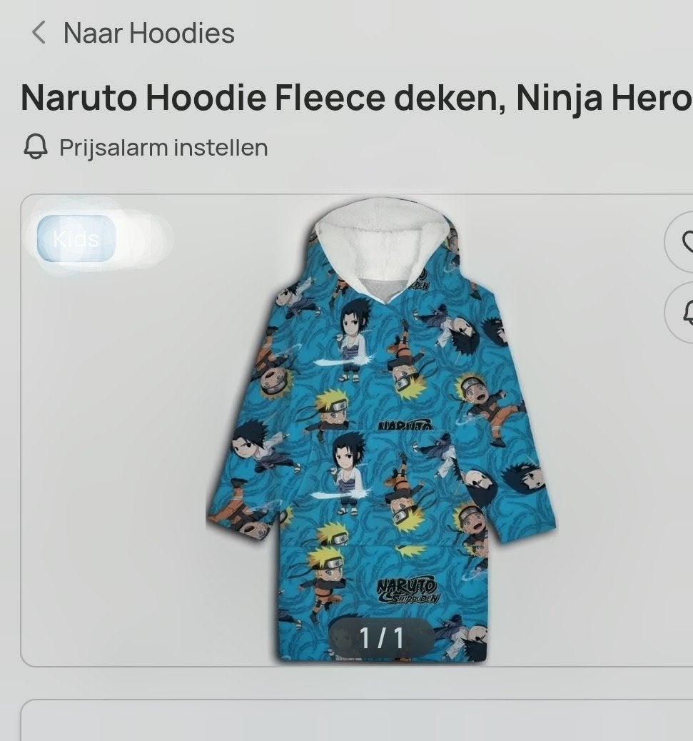 Badjas NIEUW NARUTO Blauw. Kinderen 7-14 JAAR, Ophalen of Verzenden