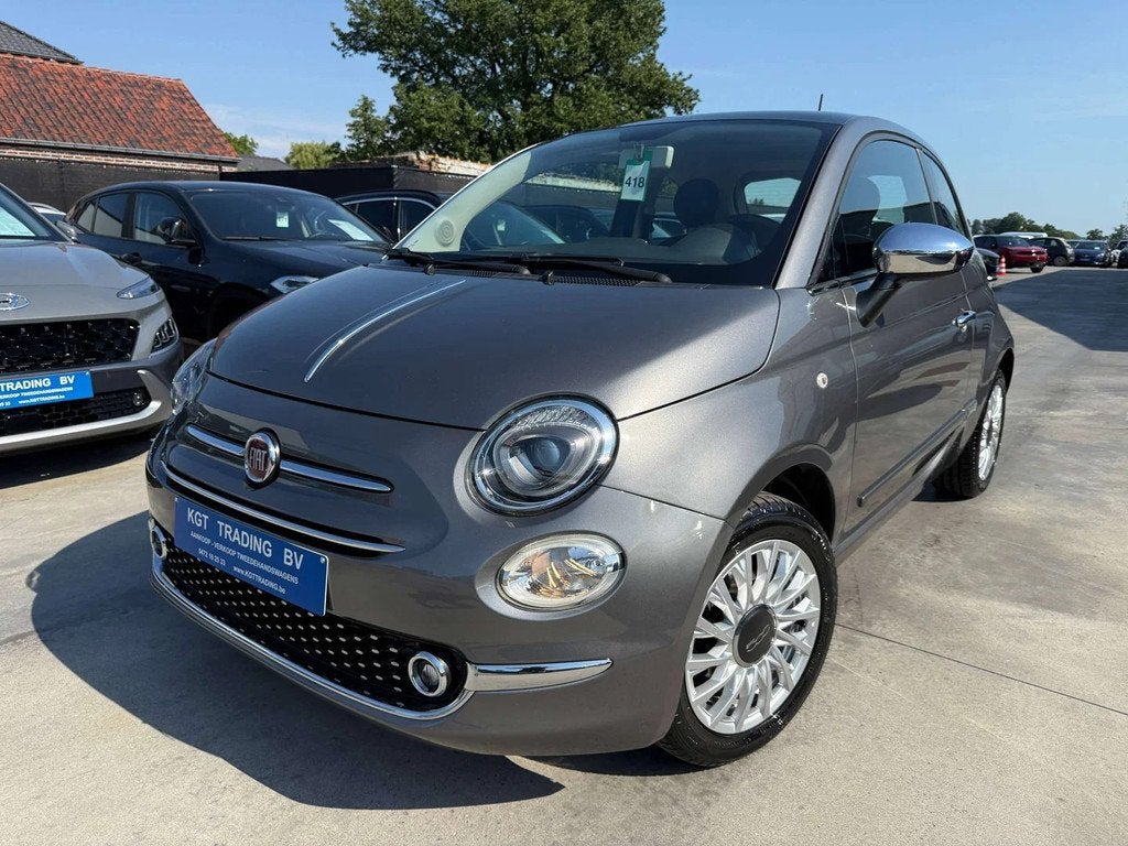 Fiat 500 1.2i 69PK PANORAMISCH-DAK NAVIGATIE PDC BLUETOOTH A, Auto's, 4 zetels, 4 cilinders, 115 g/km, Zilver of Grijs