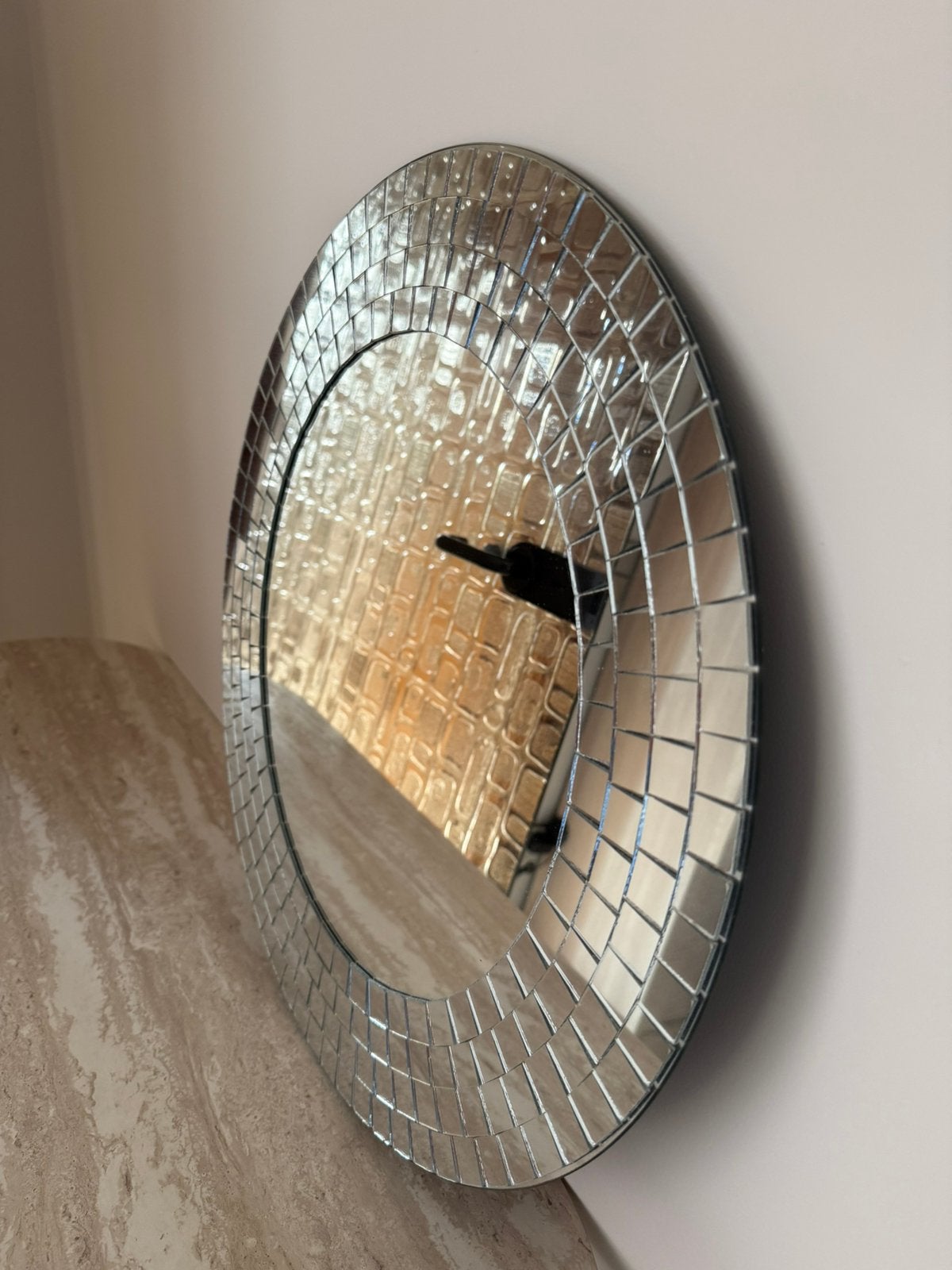 Miroir argenté mosaique, Enlèvement, Comme neuf