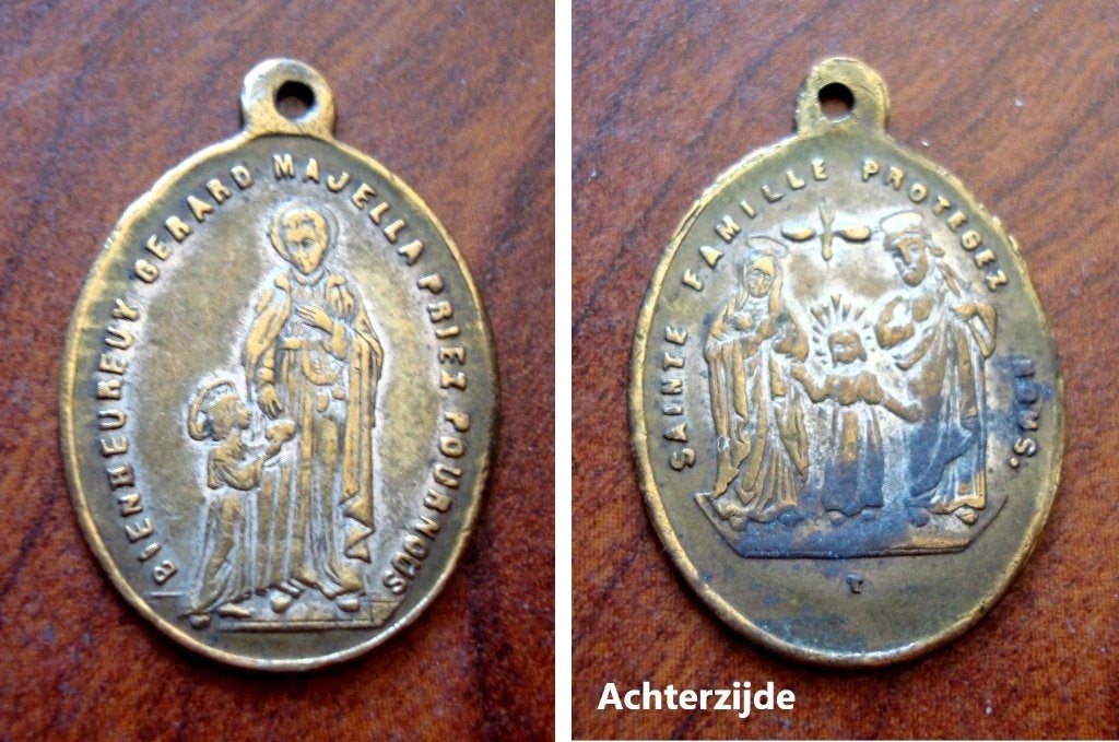 Medaille Gerard Majella en de Heilige familie, Collections, Envoi, Utilisé, Autres types, Christianisme | Catholique