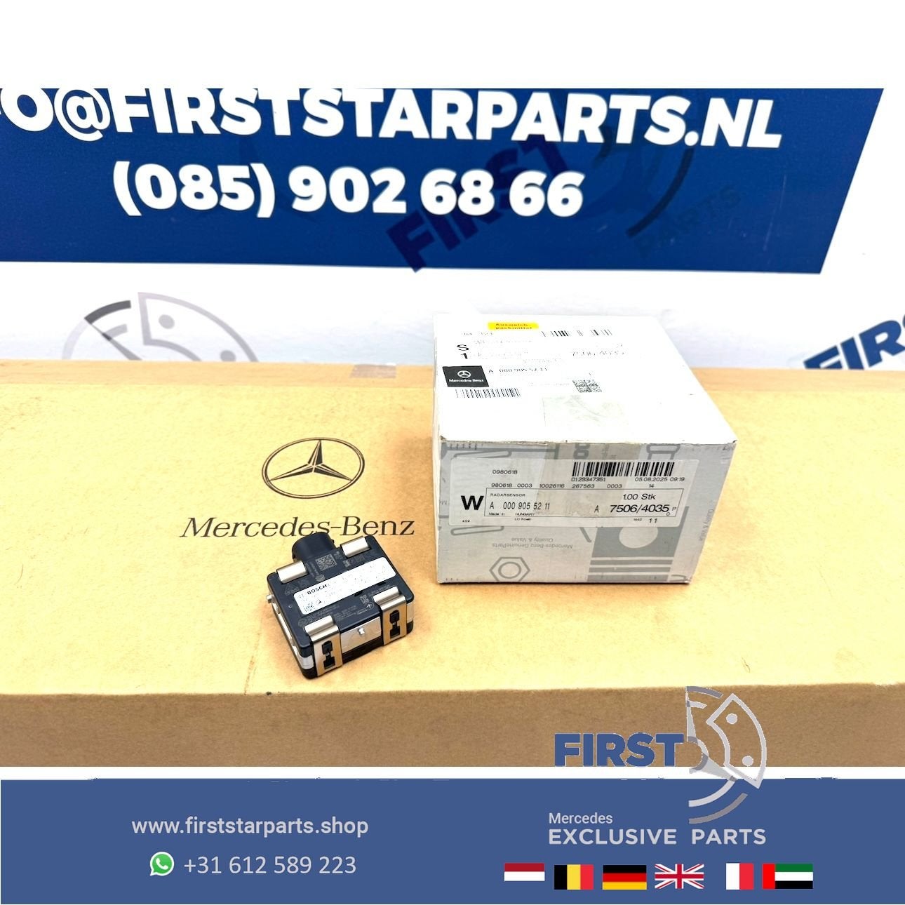 W177 C118 H247 X247 W247 afstand radar sensor A0009055211 Me, Utilisé, -, -, Enlèvement ou Envoi