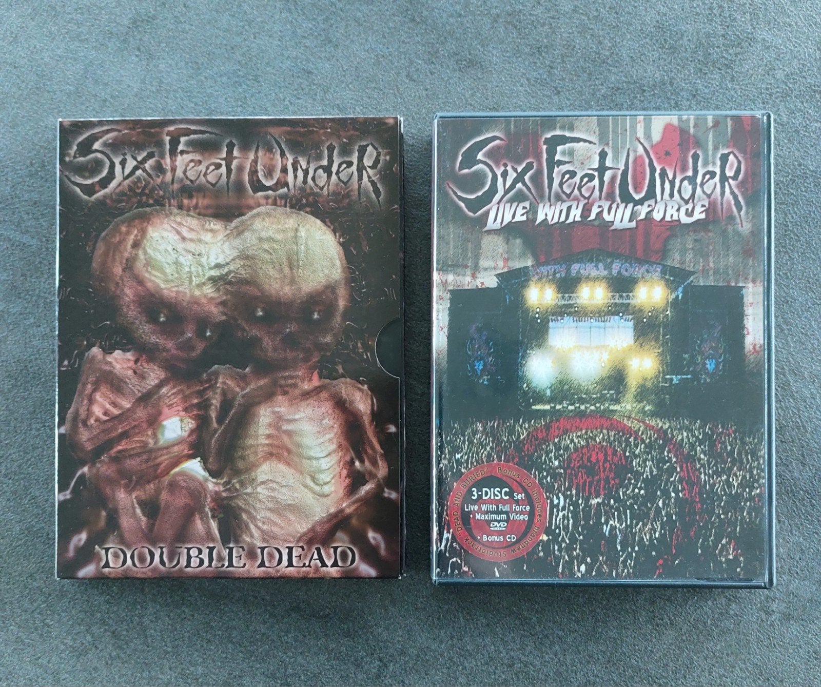 Lot Van 2 DVD'S Van Metal Band Six Feet Under (Metal), Ophalen of Verzenden, Zo goed als nieuw, Metal