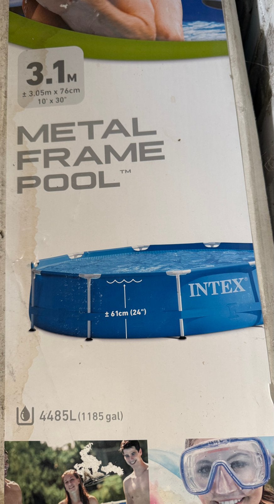 Piscine tubulaire INTEX, Enlèvement, Comme neuf