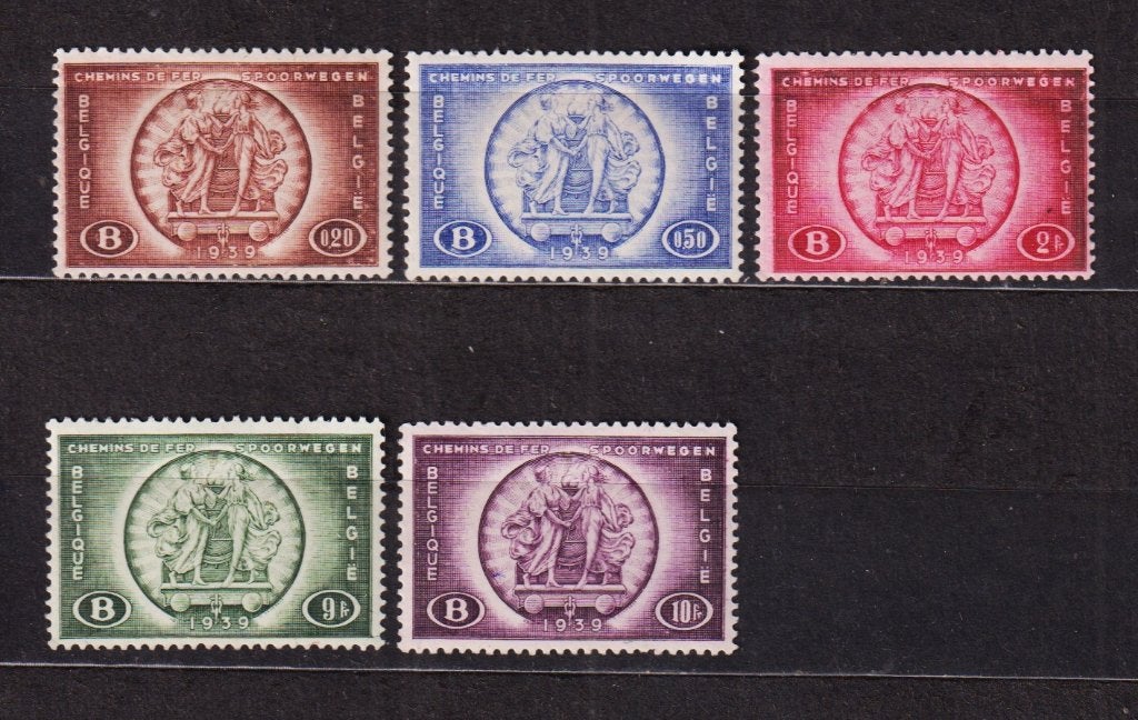 België Spoorwegzegels 1939 TR205-209 *, Verzenden, Postfris, Spoor van plakker