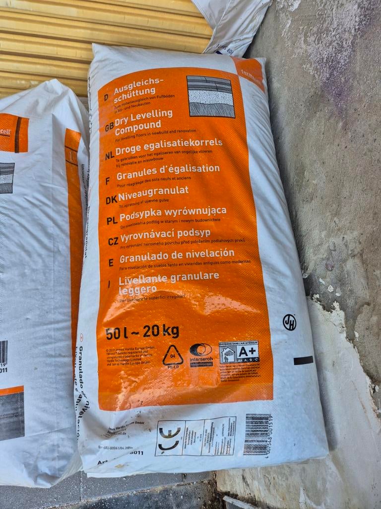 Granules de nivellement à sec Fermacell 20 kg/50 L, Enlèvement, Neuf