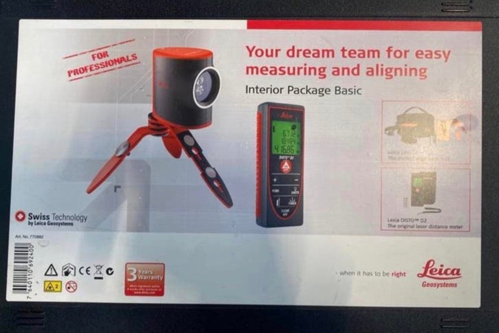 Leica meet en niveleerset in koffer, Bricolage & Construction, Instruments de mesure, Enlèvement, Neuf, Distance
