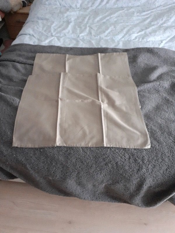 Lot de 2 housses de coussin rectangulaires – Marron, Maison & Meubles, Enlèvement ou Envoi, Utilisé