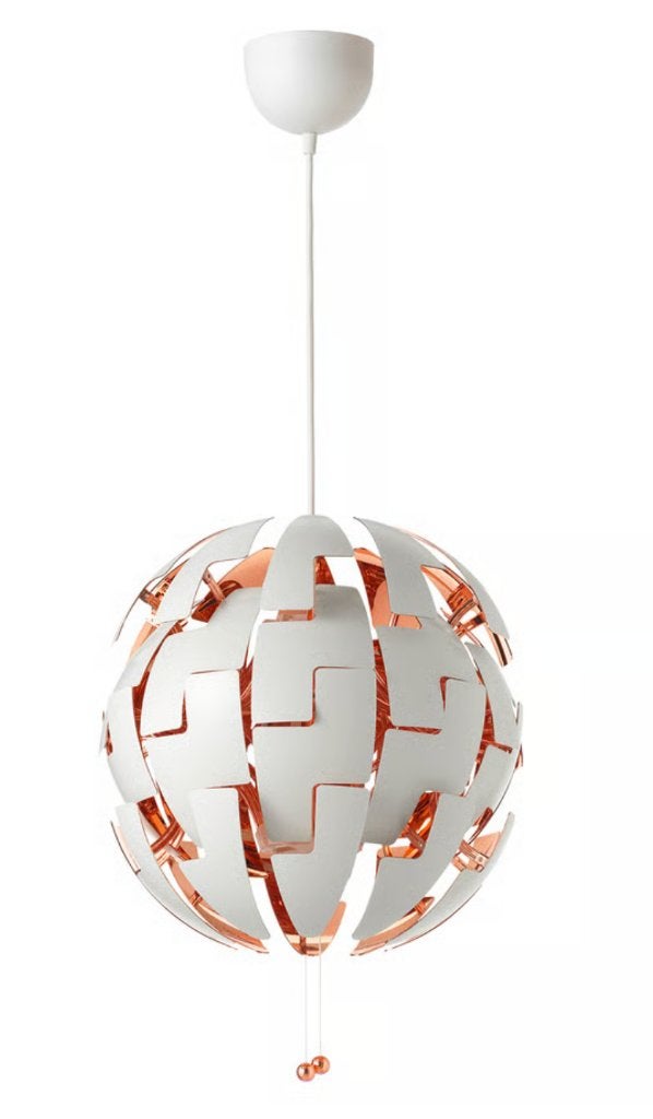 IKEA PS 2014 - Hanglamp - Wit/Oranje, Ophalen, Kunststof, Gebruikt, E27 (groot)