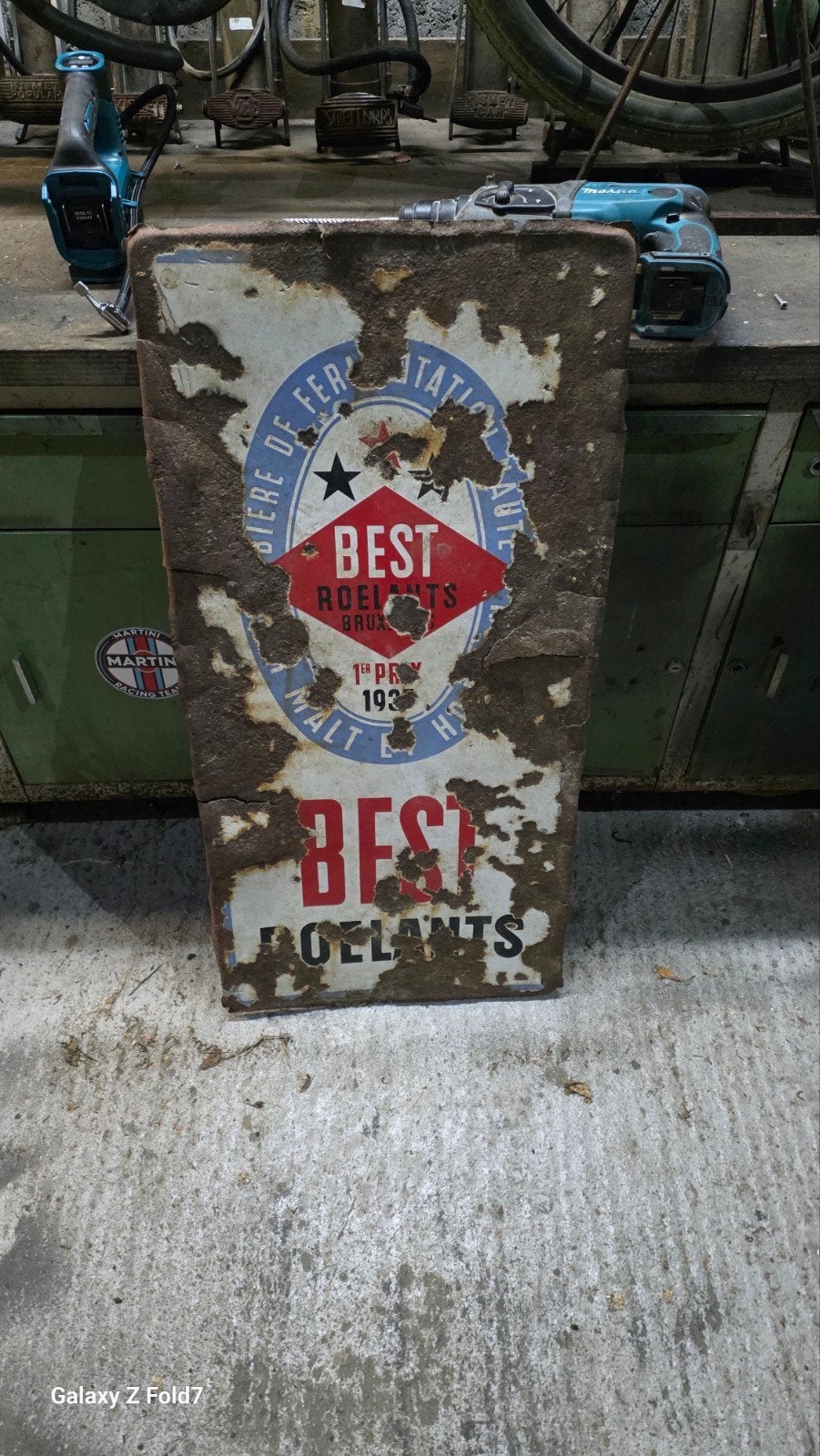 plaque émaillé bière, Collections, Enlèvement