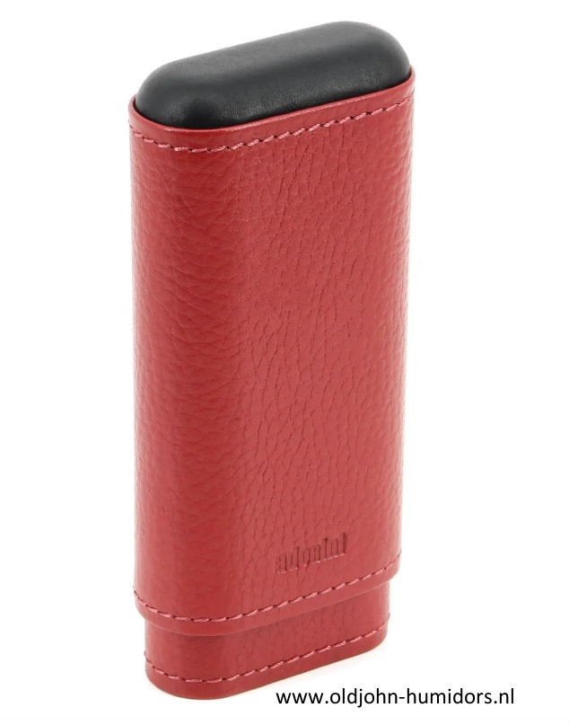 ADORINI  SIGARENKOKER LEER MAGNA ROOD - 3 SIGAREN    sk04mr, Envoi, Neuf, Boite à tabac ou Emballage
