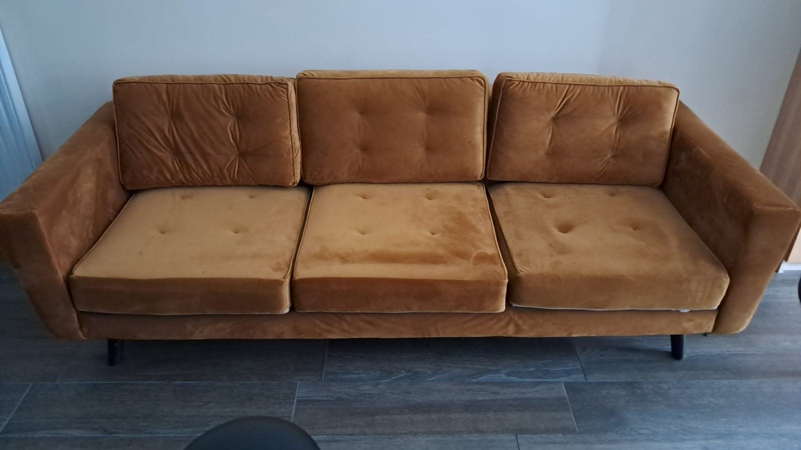 Zetel: Okerkleurige driezit, Huis en Inrichting, Ophalen