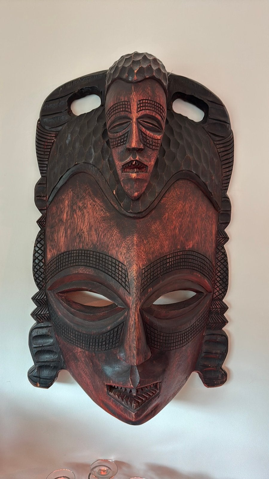 Masque vintage, Antiquités & Art, Art | Art non-occidental, Enlèvement, Masque, Sculpté