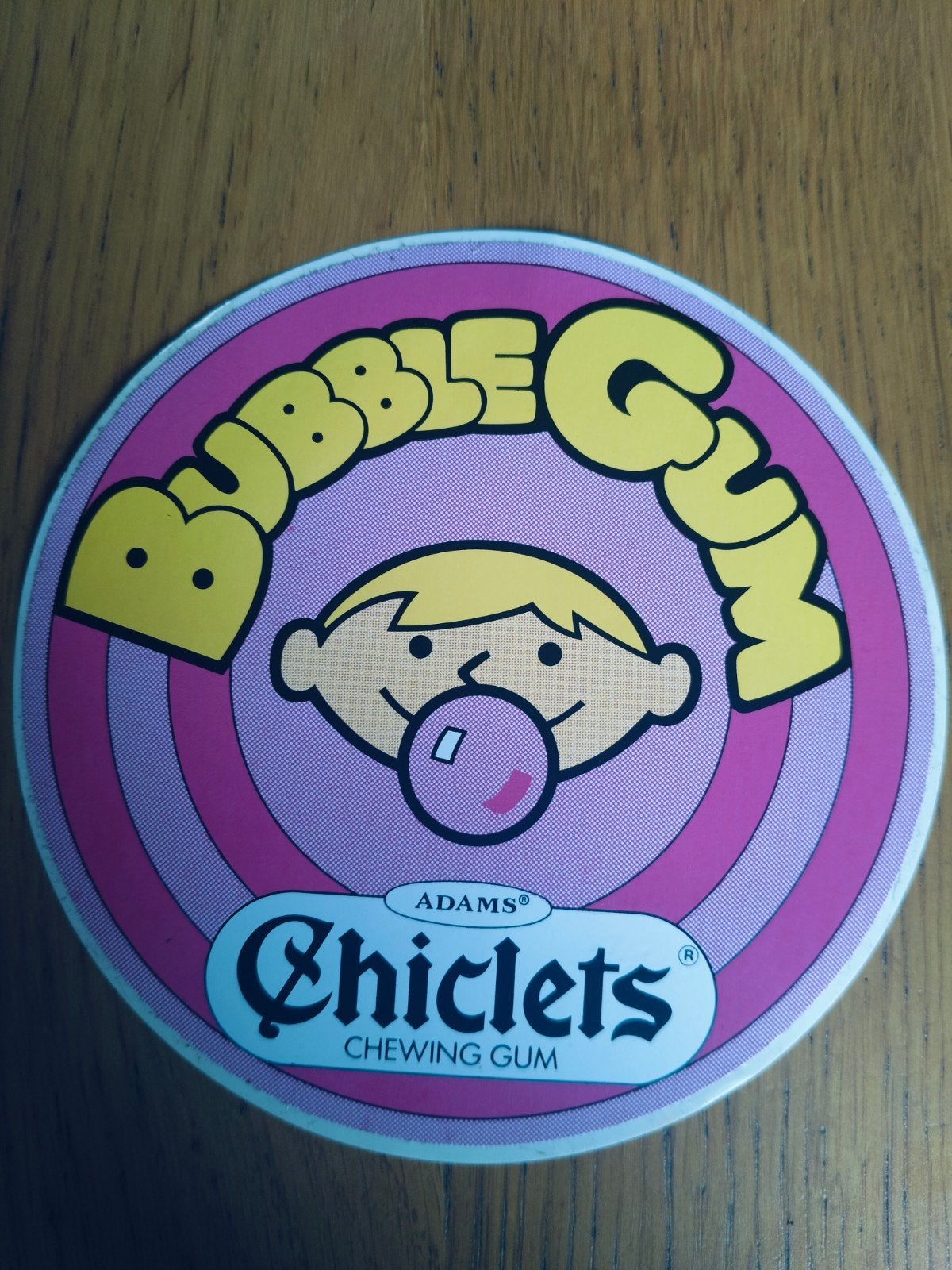 Oude vintage sticker bubble gum chiclets chewing gum, Verzamelen, Ophalen of Verzenden