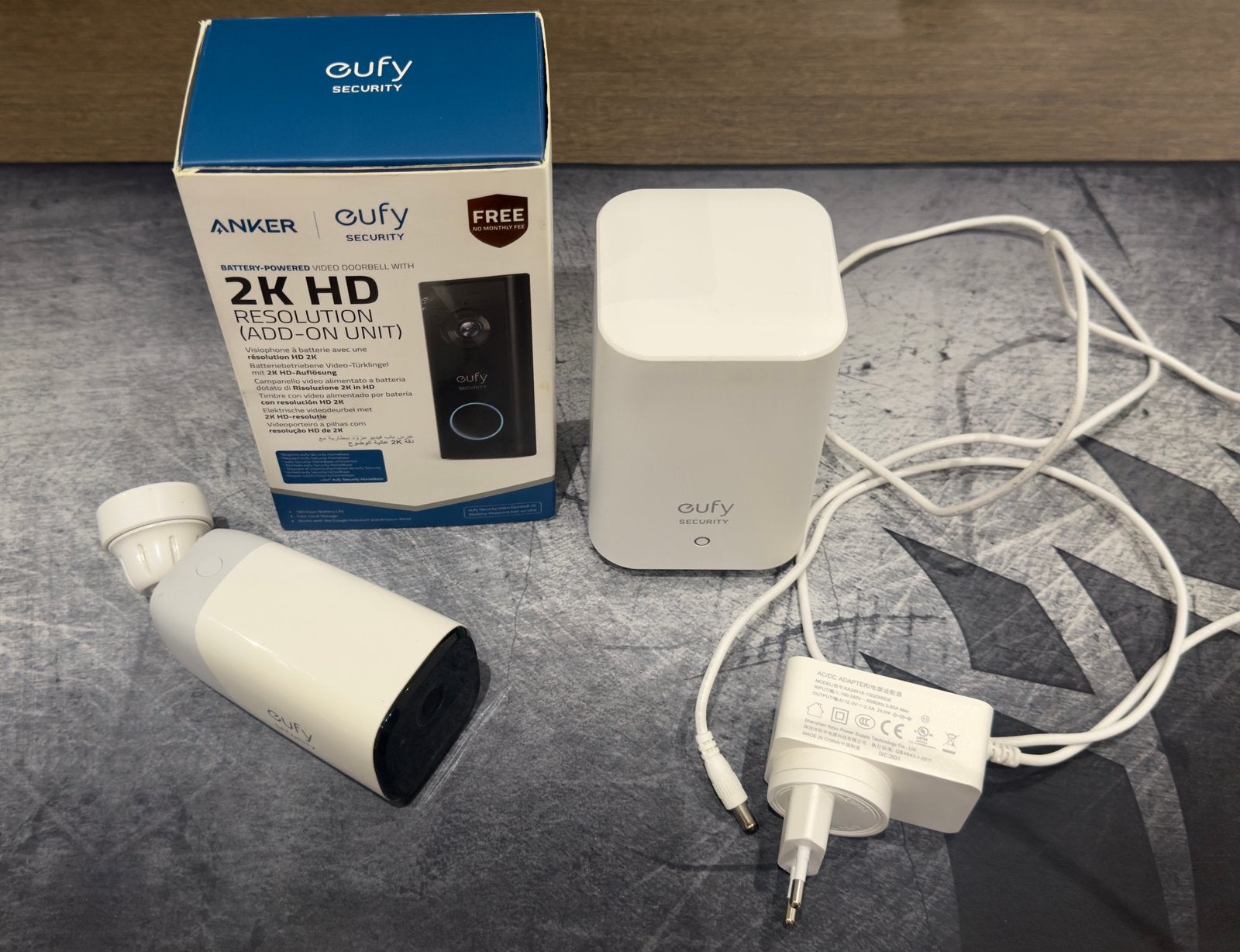 Kit Eufy — Sonnette vidéo 2K + HomeBase 2 + EufyCam 2 Pro, TV, Hi-fi & Vidéo, Enlèvement ou Envoi, Utilisé
