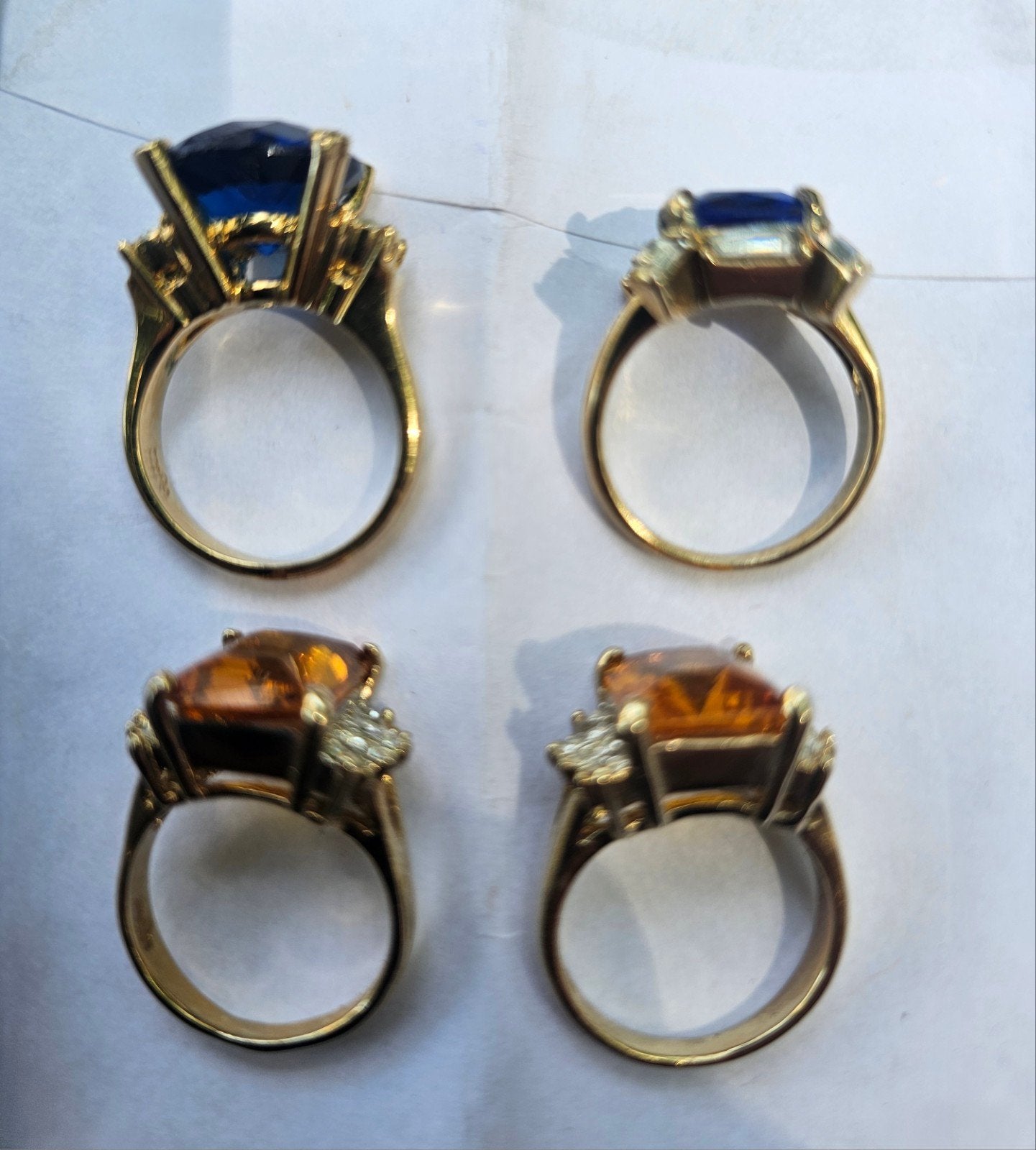 bague fantaisie  le prix pour les 5, Enlèvement, Comme neuf, Avec pierre précieuse
