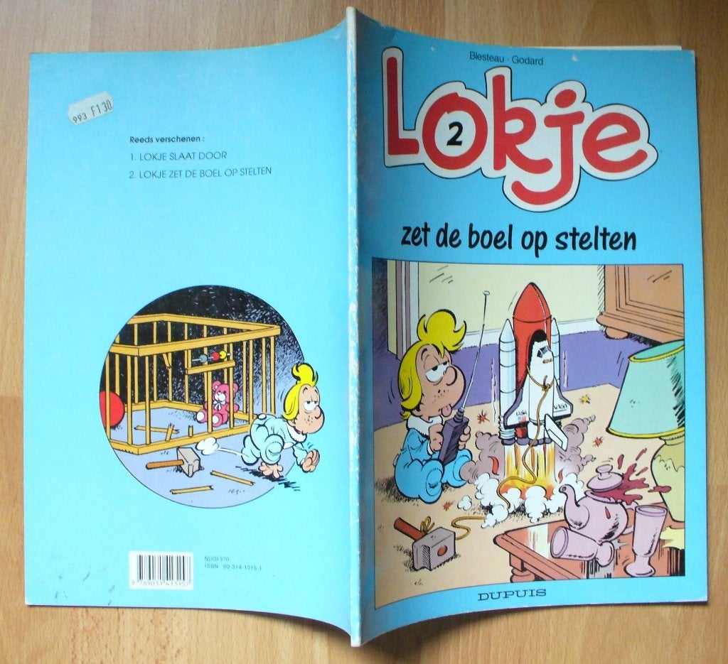 LOKJE 2 - ZET DE BOEL OP STELTEN - ROBBEDOES BLESTEAU, Boeken, Eén stripboek, Ophalen of Verzenden, Gelezen, Blesteau en Godard