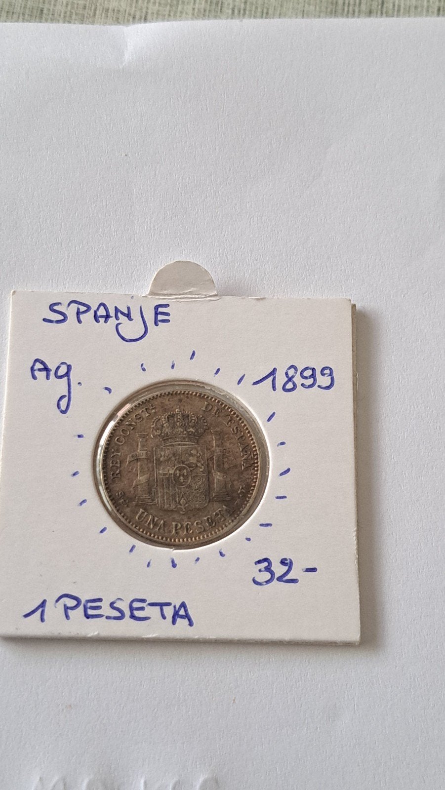 Espagne 1 peseta 1899 AG, Enlèvement ou Envoi