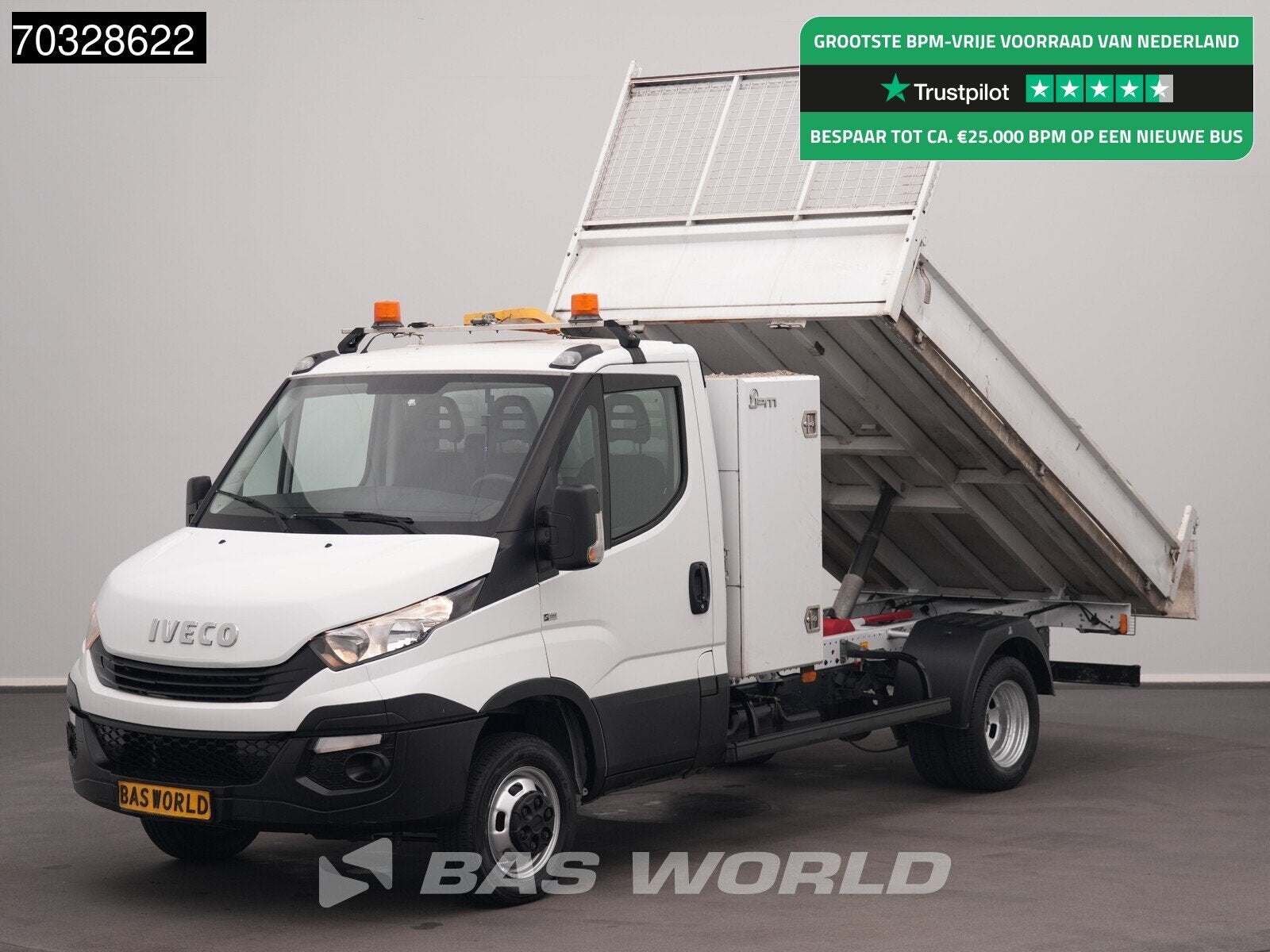 Iveco Daily 35C12 Kipper met Kist Dubbellucht 3,5t Trekhaak, Autos, Camionnettes & Utilitaires, Entreprise, Achat, Air conditionné
