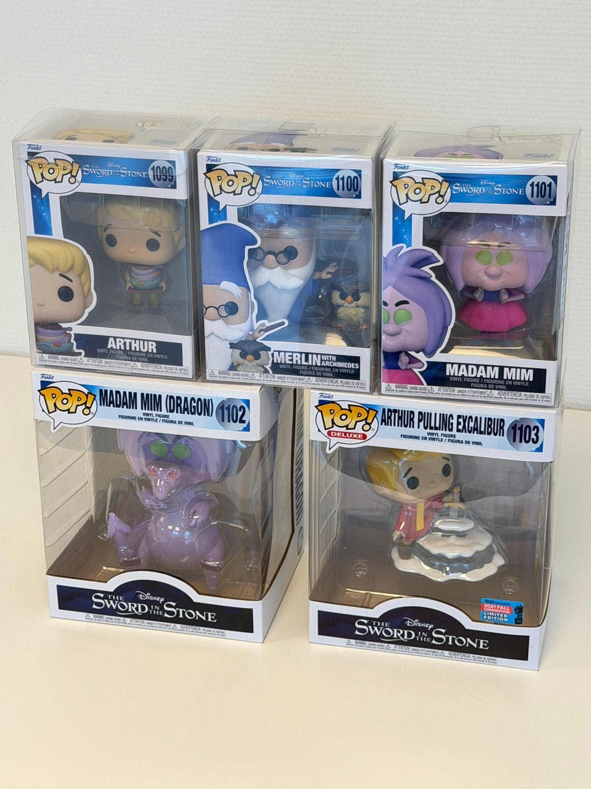 Funko Pop Disney Sword in the Stone Set 5 stuks Nieuw 5x, Ophalen of Verzenden, Nieuw