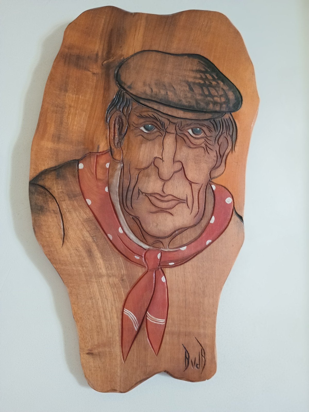 Bert Vandenbroeck originele houtsculptuur Opwijk 60x34 cm, Ophalen of Verzenden