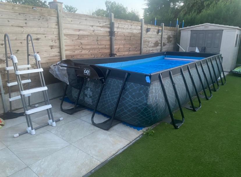 Zwembad met overkapping 5,40x2,5m, Tuin en Terras, Zwembaden, Ophalen, Gebruikt, 200 tot 300 cm, Opblaaszwembad
