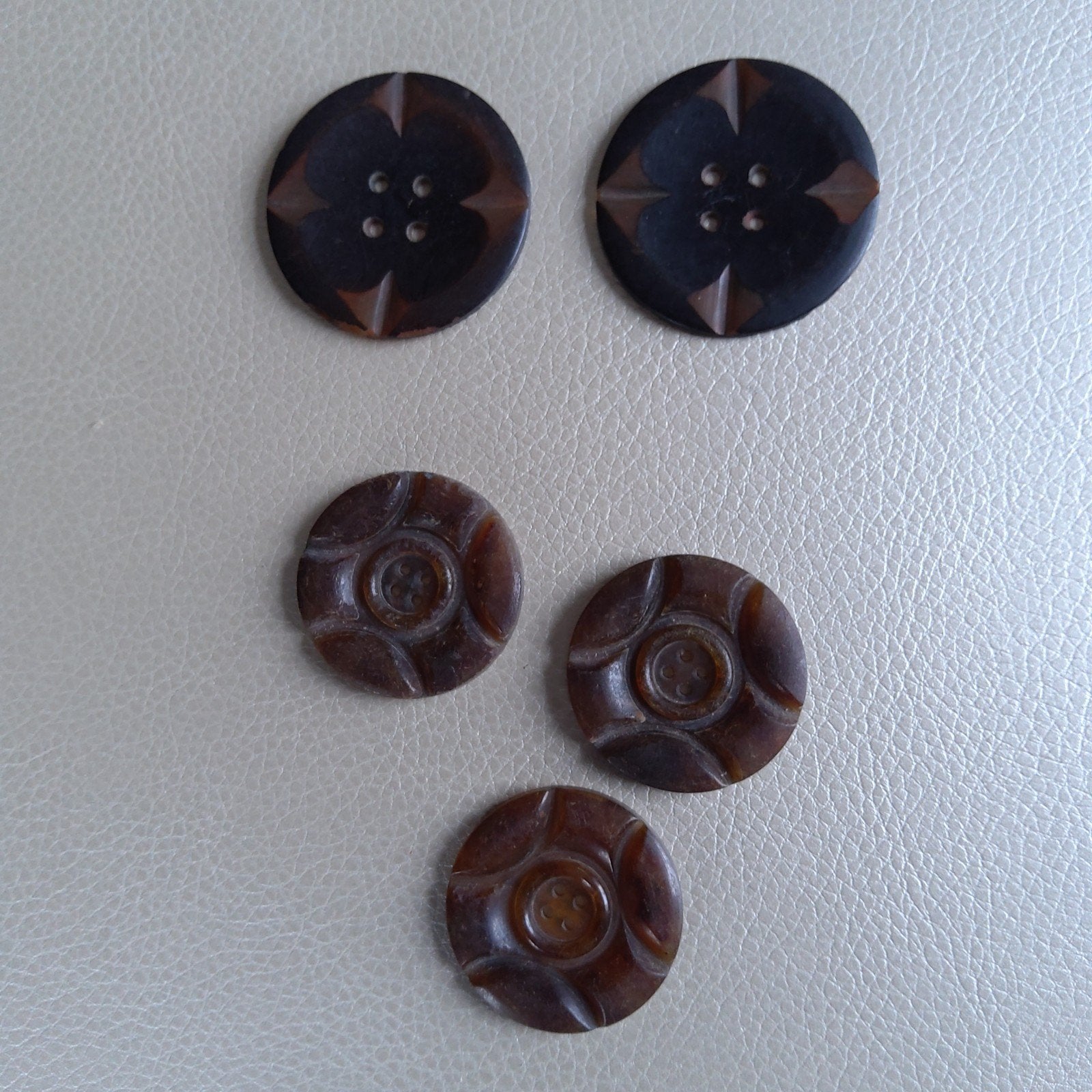 5  vintage jasknopen., Ophalen of Verzenden, Knoop of Knopen
