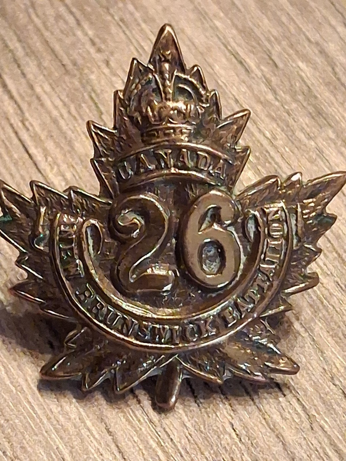 Canadese 26e Bataljon cap badge, WO I, Verzamelen, Verzenden