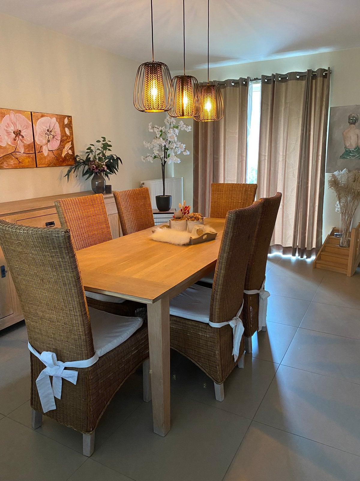6 rotan stoelen, Ophalen, Zo goed als nieuw