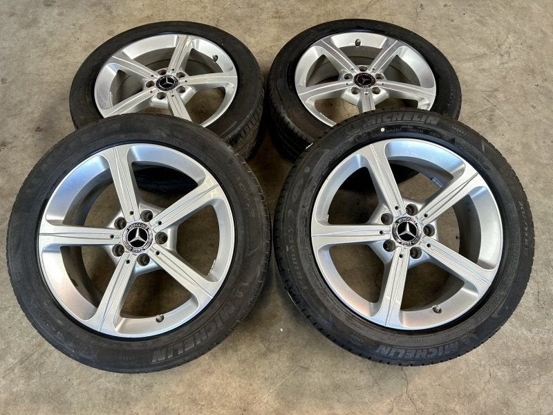 17 inch originele velgen + zomerbanden Mercedes A, B klasse, Pneus et Jantes, Pneus été, -, 205 mm