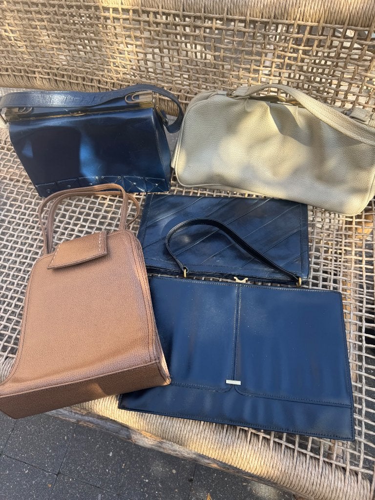 Vintage antieke handtassen, Handtassen en Accessoires, Tassen | Damestassen, Ophalen of Verzenden, Gebruikt