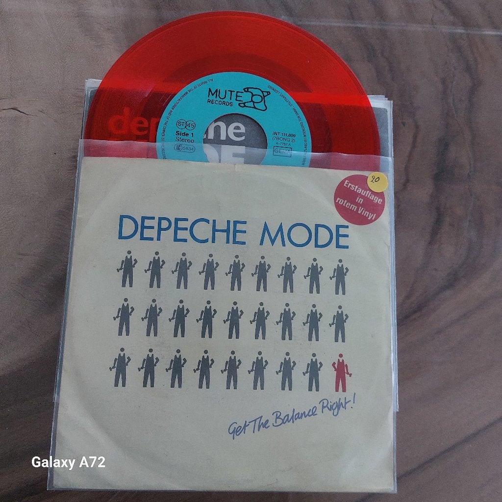 depeche mode get the balance right red vinyl, Gebruikt, 7 inch, Ophalen of Verzenden, Pop