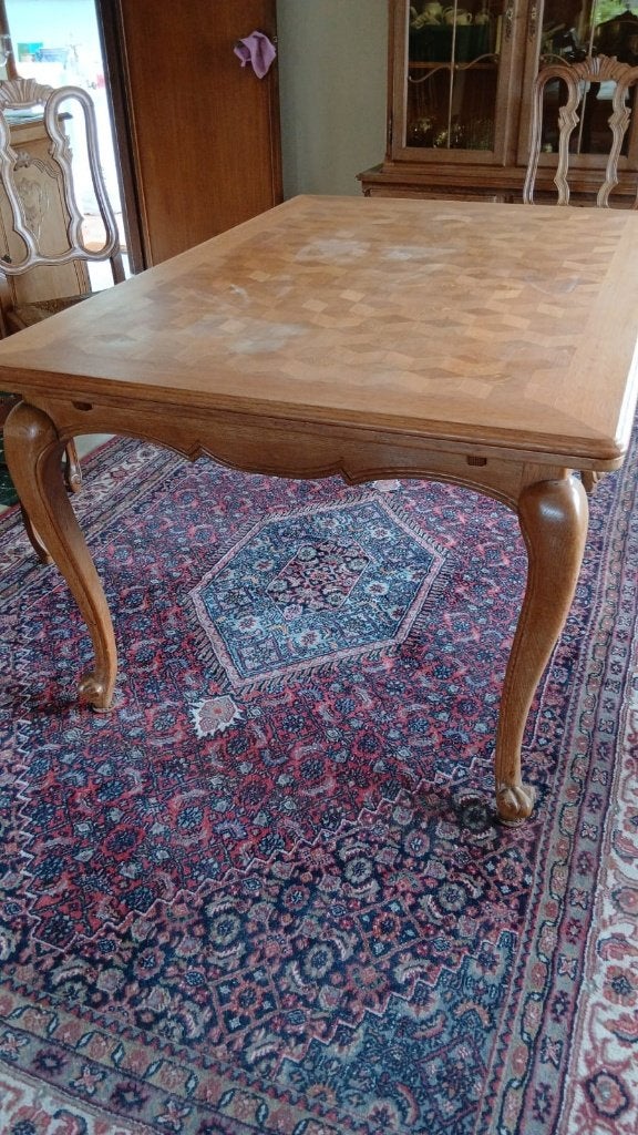 table extensible avec chaises et armoires, Maison & Meubles, Enlèvement, Utilisé, Louis XV, 8 chaises ou plus