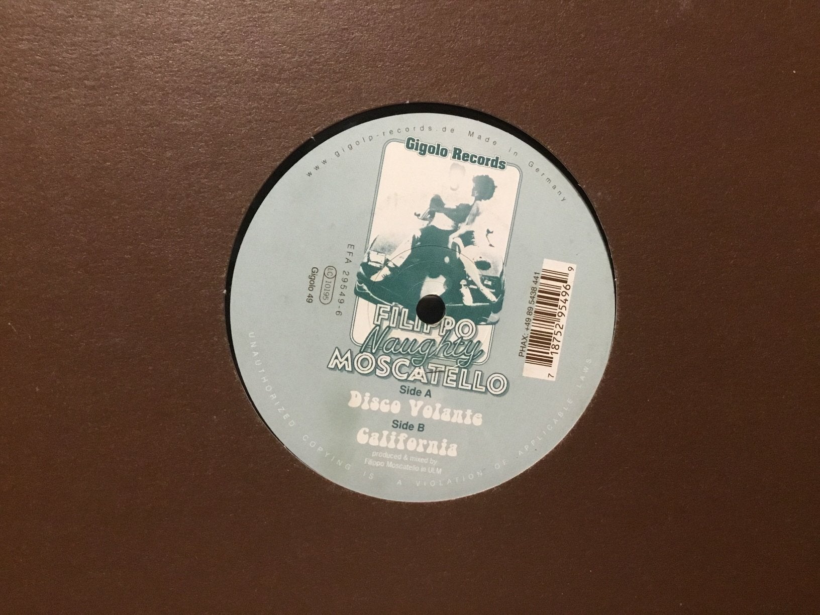 Filippo Naughty Moscatello. Disco Volante, Cd's en Dvd's, Vinyl | Dance en House, Ophalen of Verzenden, Gebruikt, Disco