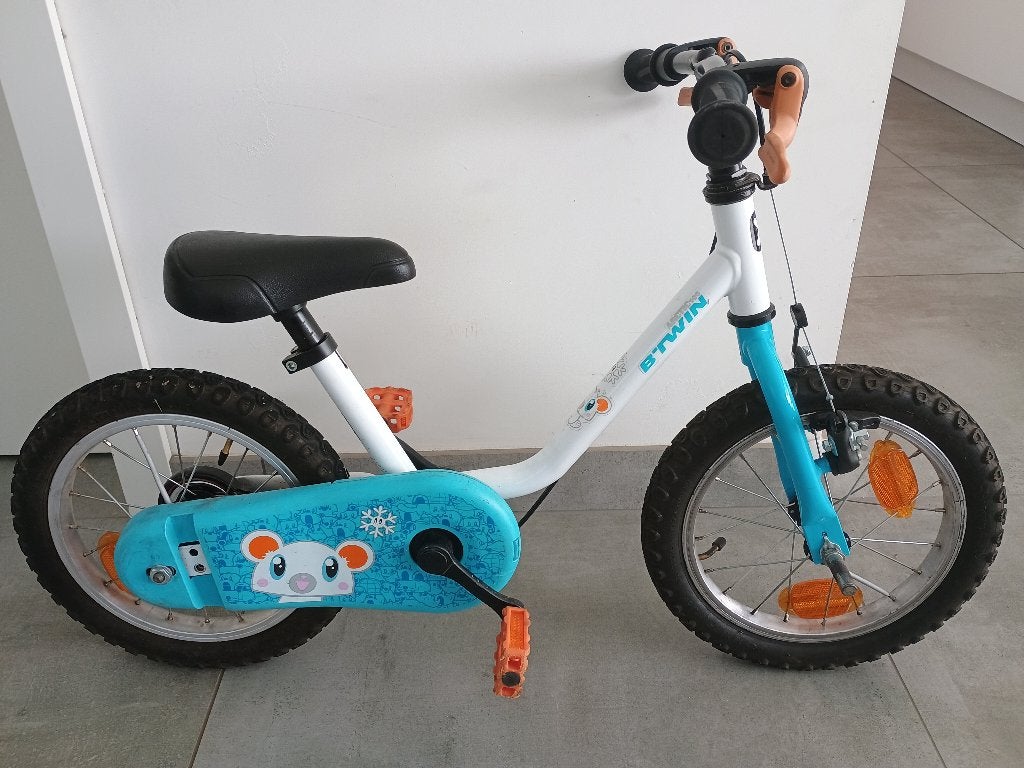 kinderfiets btwin 14 inch, Fietsen en Brommers, Ophalen, Zijwieltjes, Gebruikt, Minder dan 16 inch