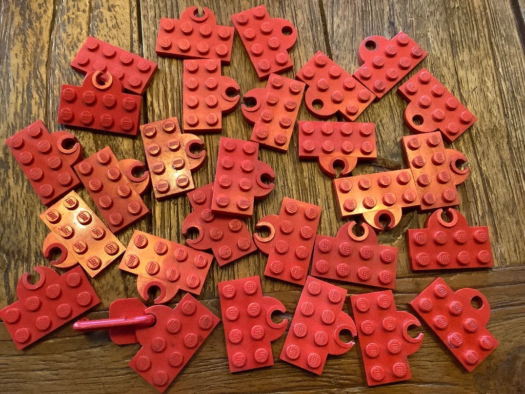Lego plaatjes treinkoppelingen 28 st /, Ophalen of Verzenden, Gebruikt, Losse stenen, Lego