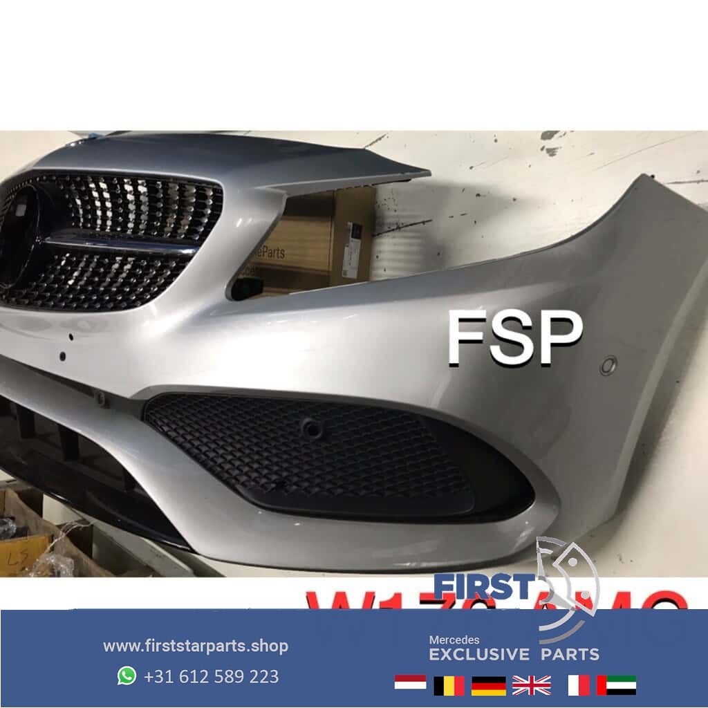 W176 A Klasse Facelift AMG Voorbumper grijs 2018 bumper diam, Gebruikt, -, Voor, Ophalen of Verzenden