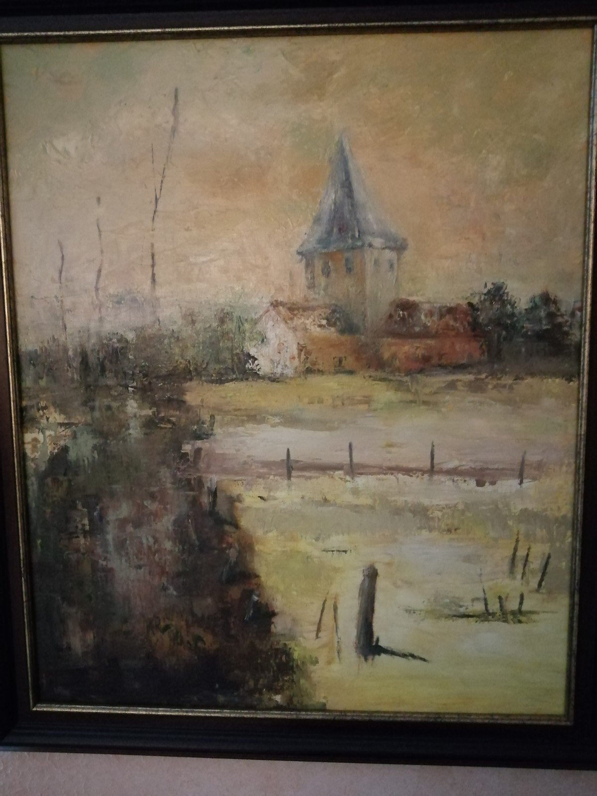 Kunstwerk op doek Willy Van Ransbeeck 59x69 cm, Ophalen, Doek