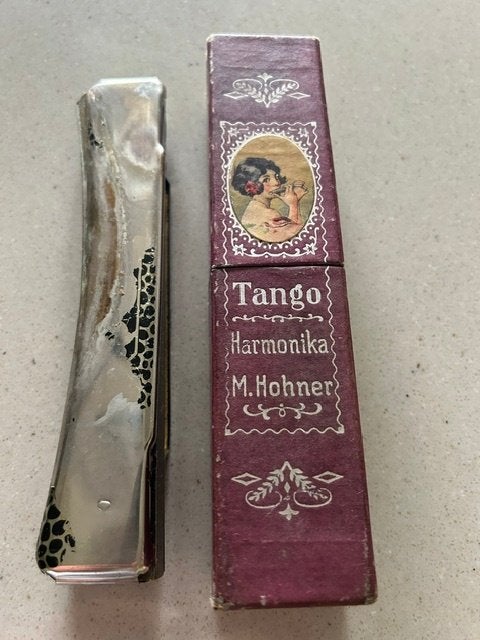 Mond harmonika, Ophalen, Gebruikt, Met koffer of doosje