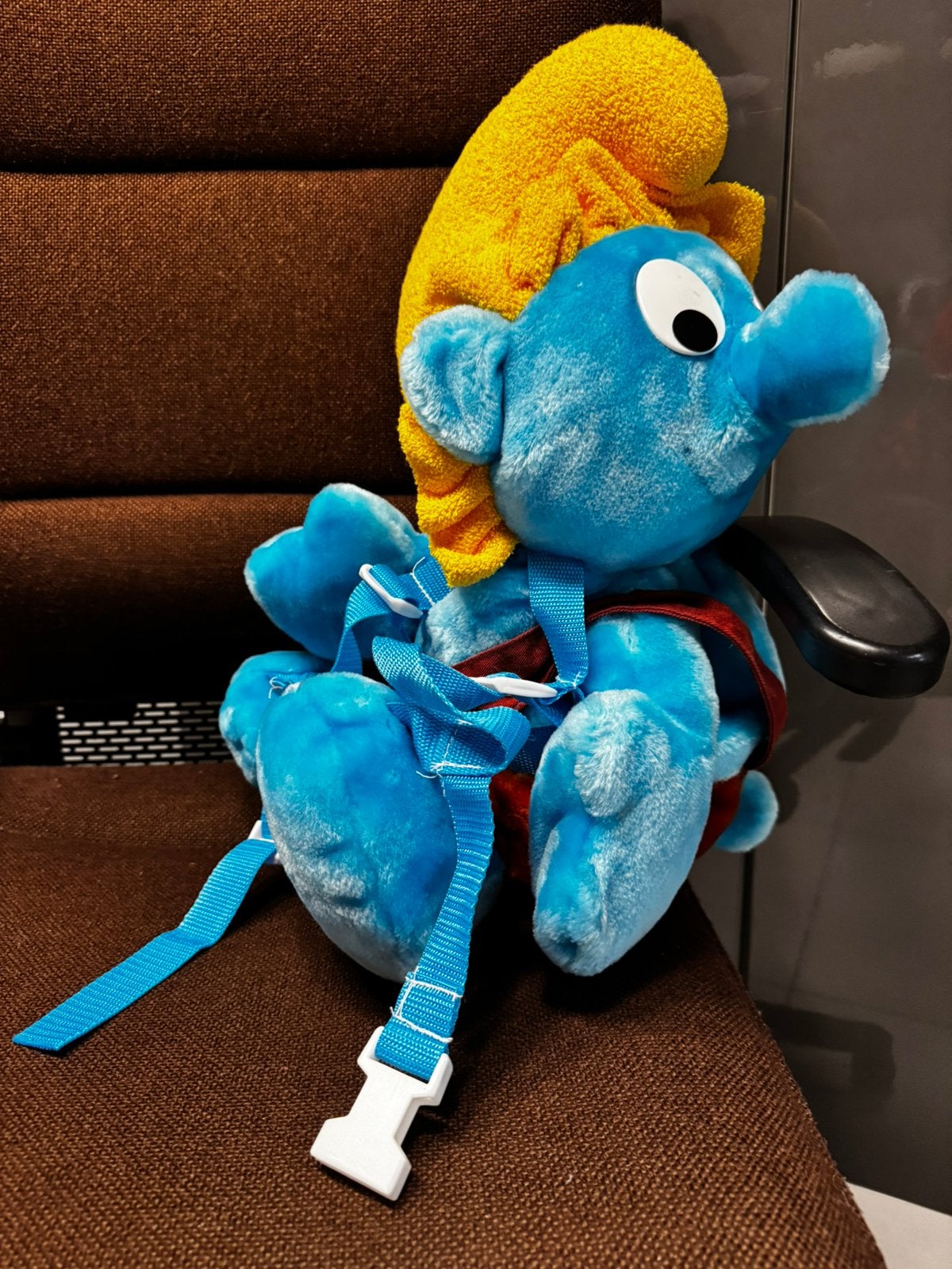 Vintage smurfen rugzak, Verzamelen, Smurfen, Ophalen of Verzenden, Zo goed als nieuw