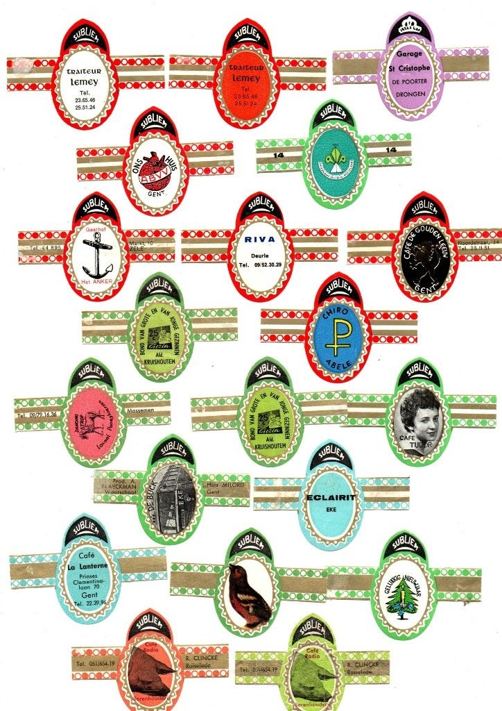 SIGARENBANDEN RECLAME BRAKMAN/SUBLIEM, Verzamelen, Ophalen of Verzenden, Zo goed als nieuw, Sigarenbandjes