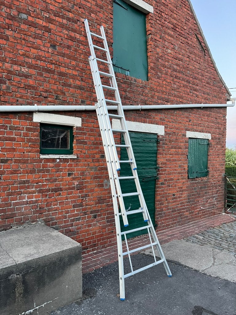 SOLIDE D uitschuifbare ladder 3-delig/dubbel gevouwde ladder, Bricolage & Construction, Échelles & Escaliers, Pliable ou rétractable/escamotable