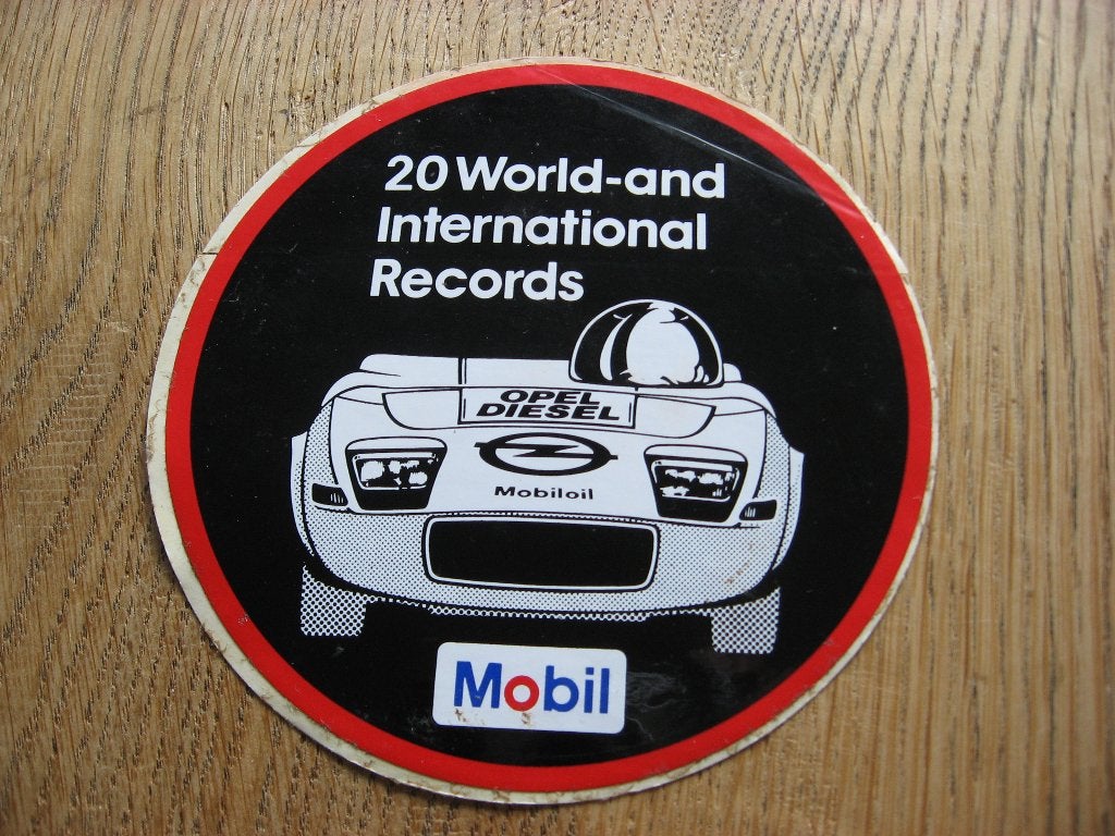 Sticker Mobil Opel Diesel 20 World-and International Records, Ophalen of Verzenden, Nieuw, Auto of Motor